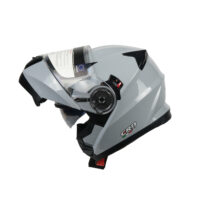 MTP CRN parlak gri çene açılır motosiklet kaskı XL modüler motor kaskı güvenli sürüş ekipmanı