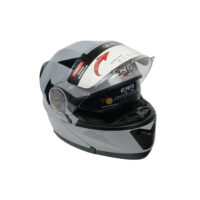 MTP CRN parlak gri çene açılır motosiklet kaskı XL modüler motor kaskı güvenli sürüş ekipmanı
