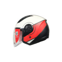 MTP LS2 kırmızı beyaz yarım motosiklet kaskı L şehir içi sürüş için hafif motor kaskı