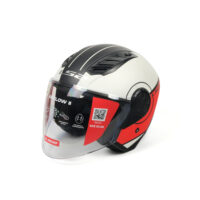 MTP LS2 kırmızı beyaz yarım motosiklet kaskı L şehir içi sürüş için hafif motor kaskı