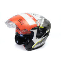 MTP MH Sports beyaz sarı çizgili yarım kask M hafif motosiklet kaskı şehir içi kullanım