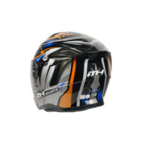 MTP MH Sports turuncu mavi yarım motosiklet kaskı XL şehir içi sürüş için hafif motor kaskı