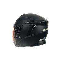 MTP MT Kask mat siyah düz yarım motosiklet kaskı M şehir içi sürüş için hafif motor kaskı
