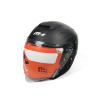 MTP MT Kask mat siyah düz yarım motosiklet kaskı M şehir içi sürüş için hafif motor kaskı