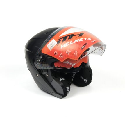MTP MT Kask mat siyah düz yarım motosiklet kaskı M şehir içi sürüş için hafif motor kaskı