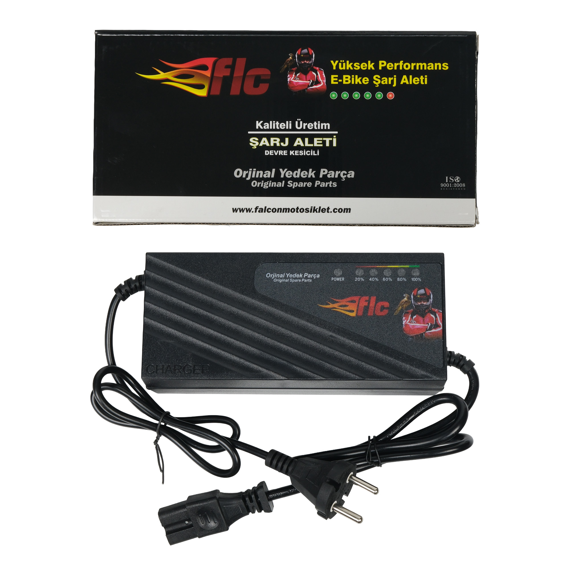 YDP Falcon 48V 14Ah şarj aleti elektrikli bisiklet şarj cihazı hızlı güvenli şarj